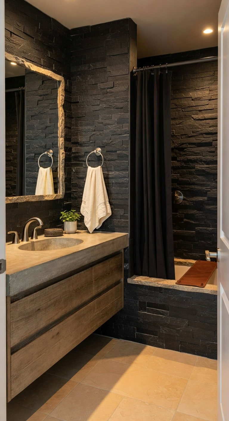 rugged stone meets leather