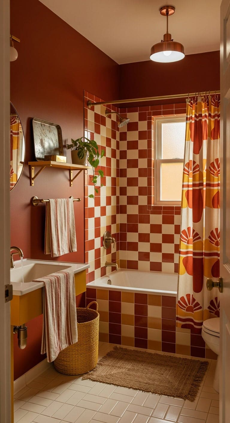 rust and mustard retro chic