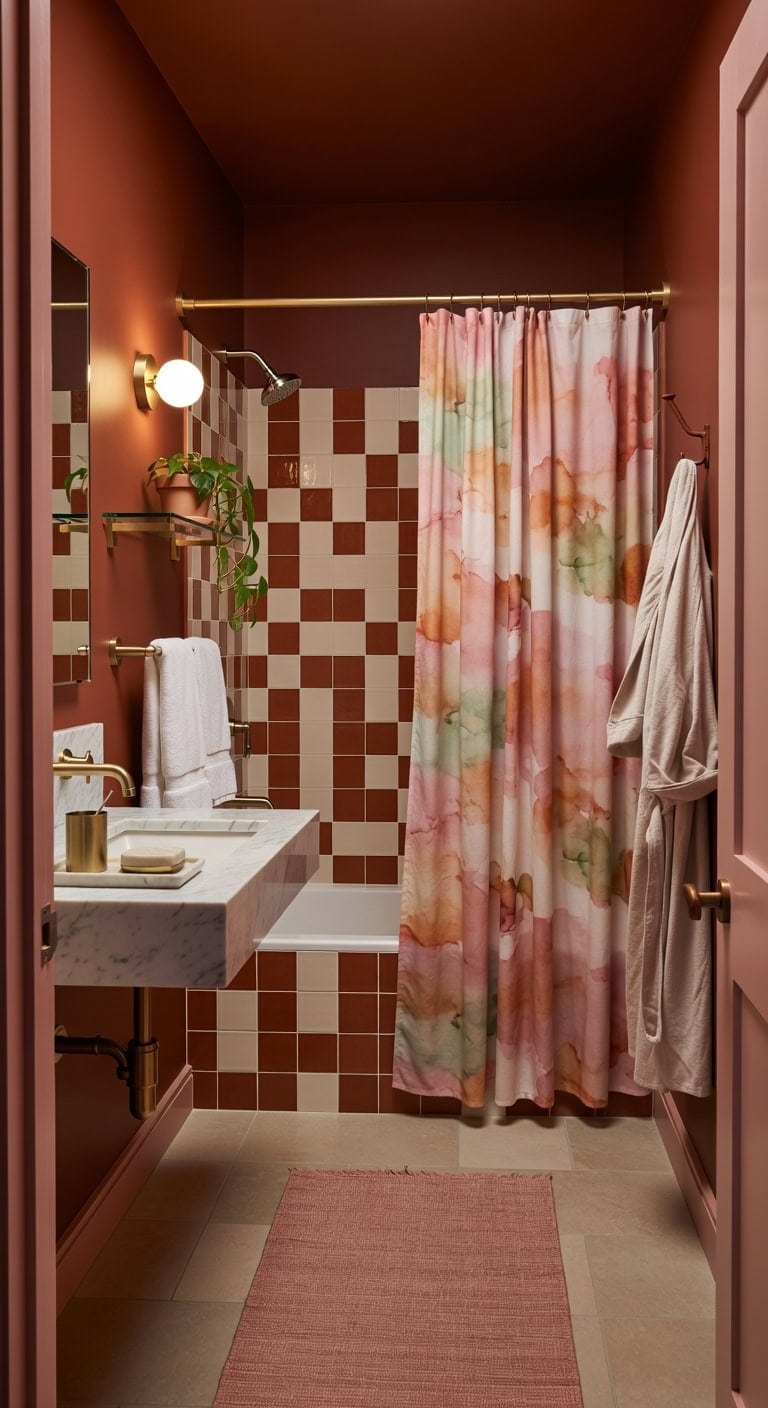 rust dusty rose romance