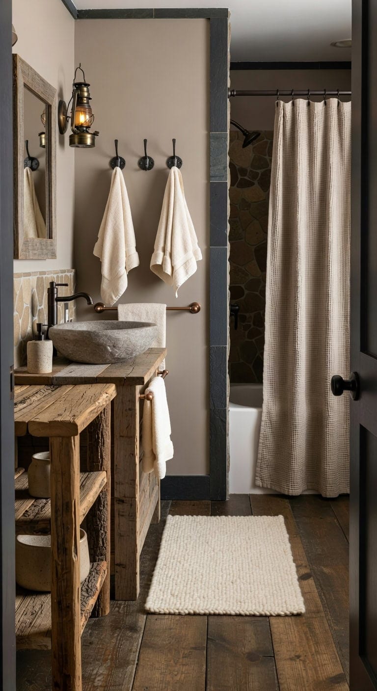rustic cabin bathroom retreat