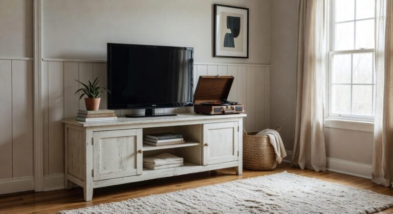 rustic farmhouse media console designs
