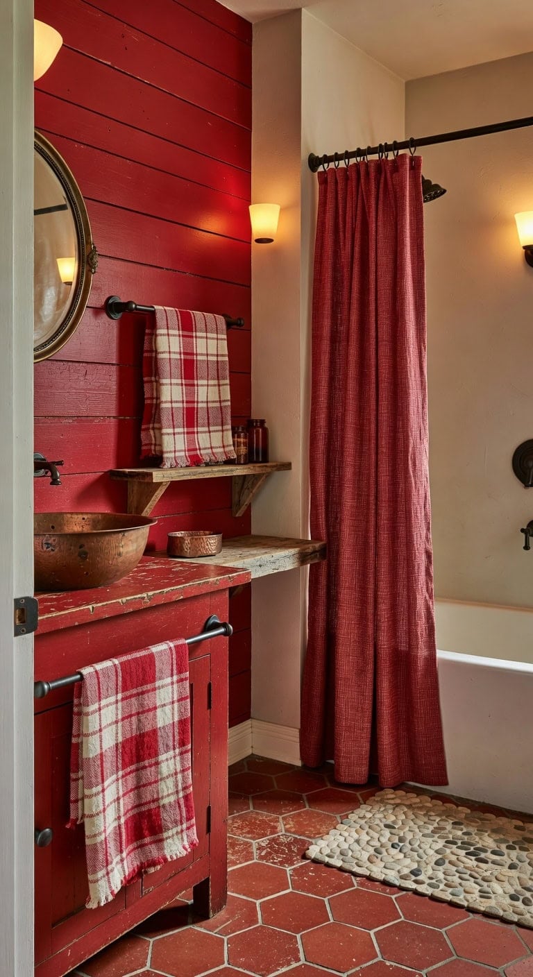 rustic navy linen copper