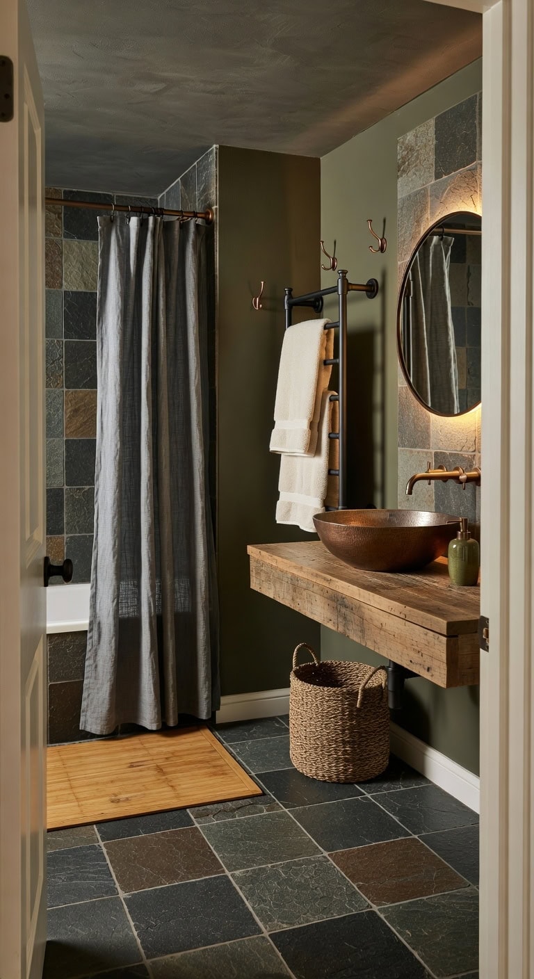 rustic slate and olive