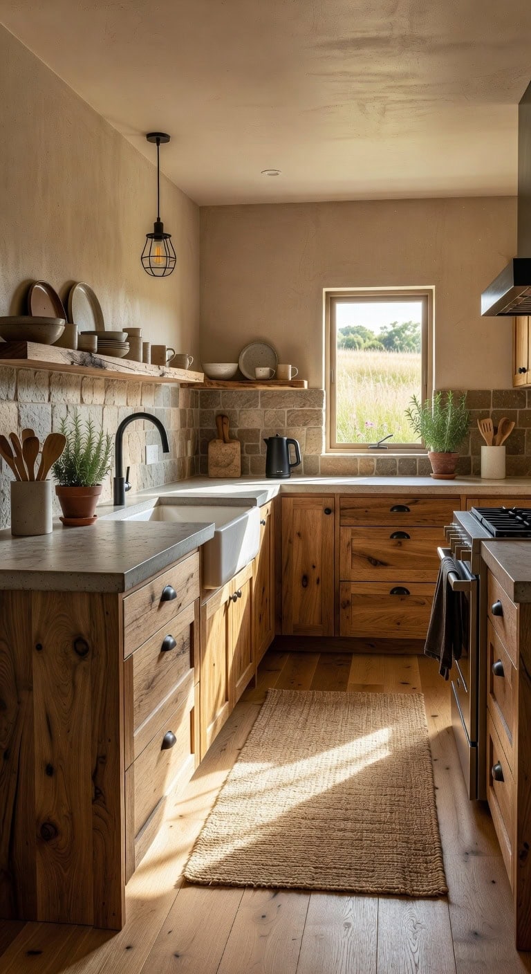 rustic yet refined kitchen design