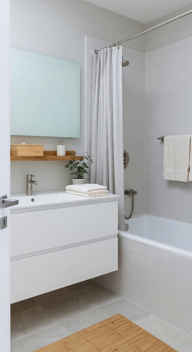 scandinavian light gray bathroom
