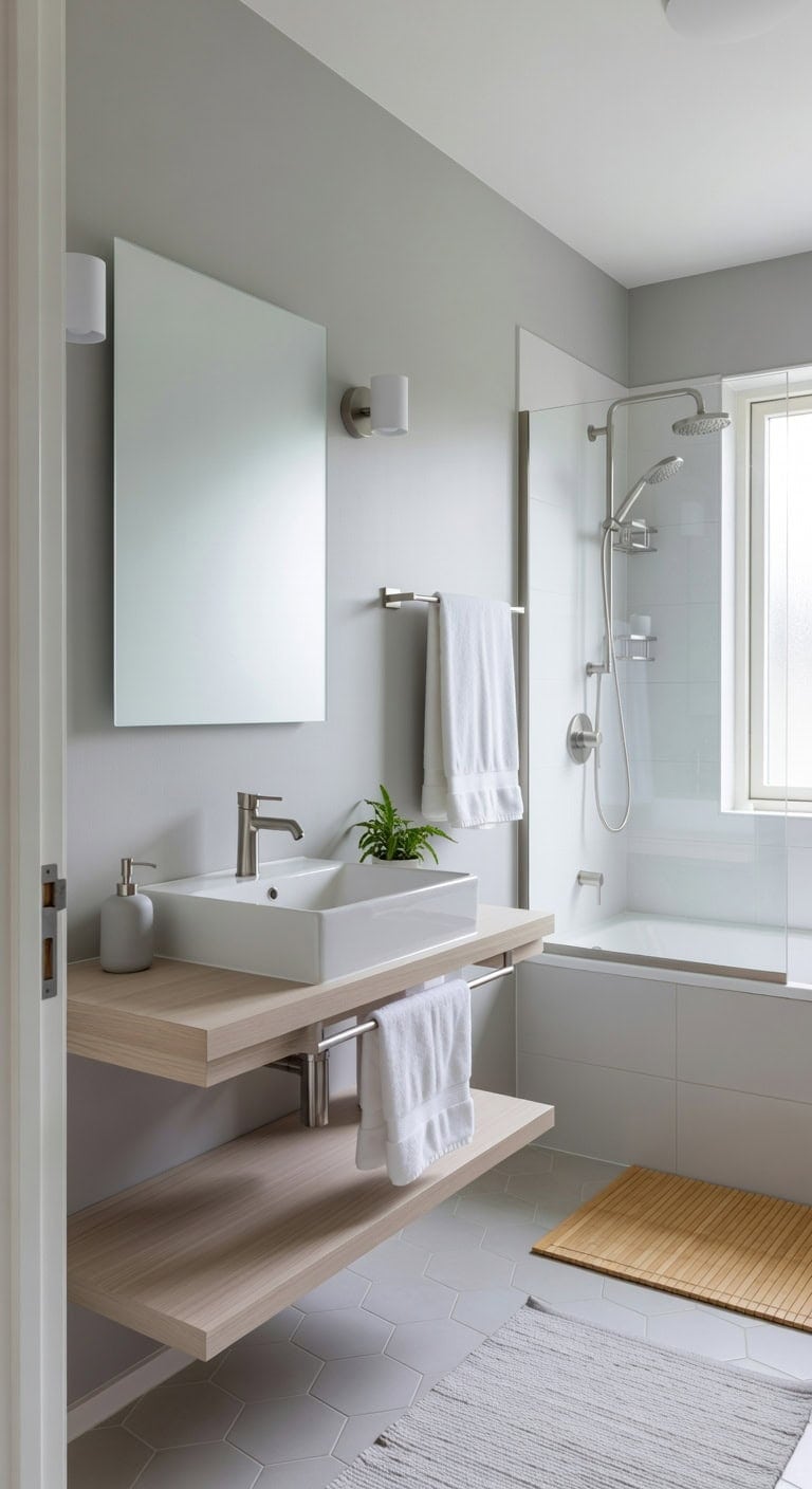 scandinavian minimalist gray white retreat