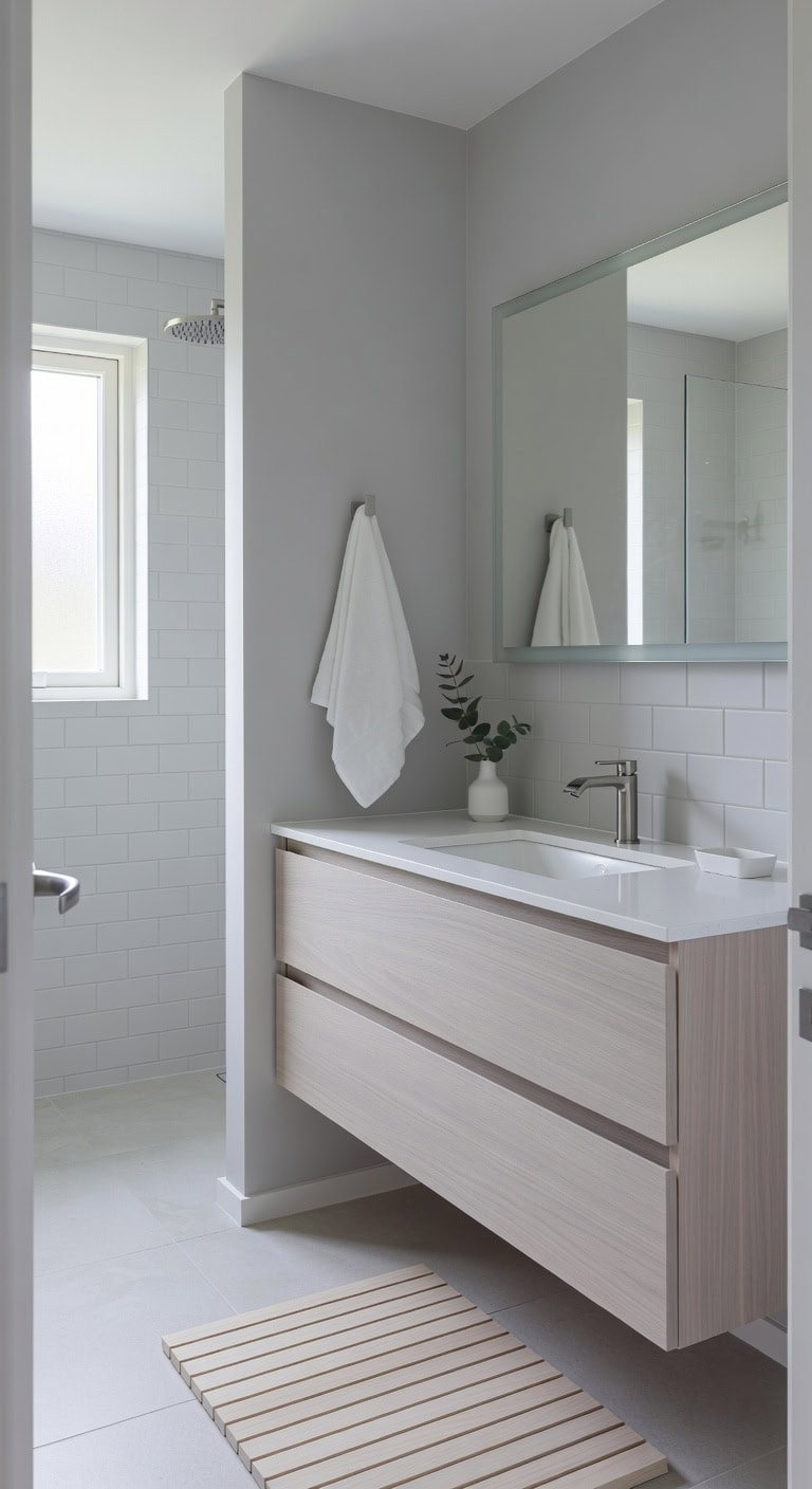 scandinavian minimalist satin nickel