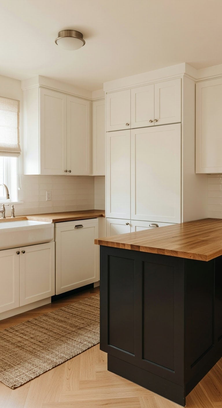 seamless integrated minimalist kitchen appliance concealment