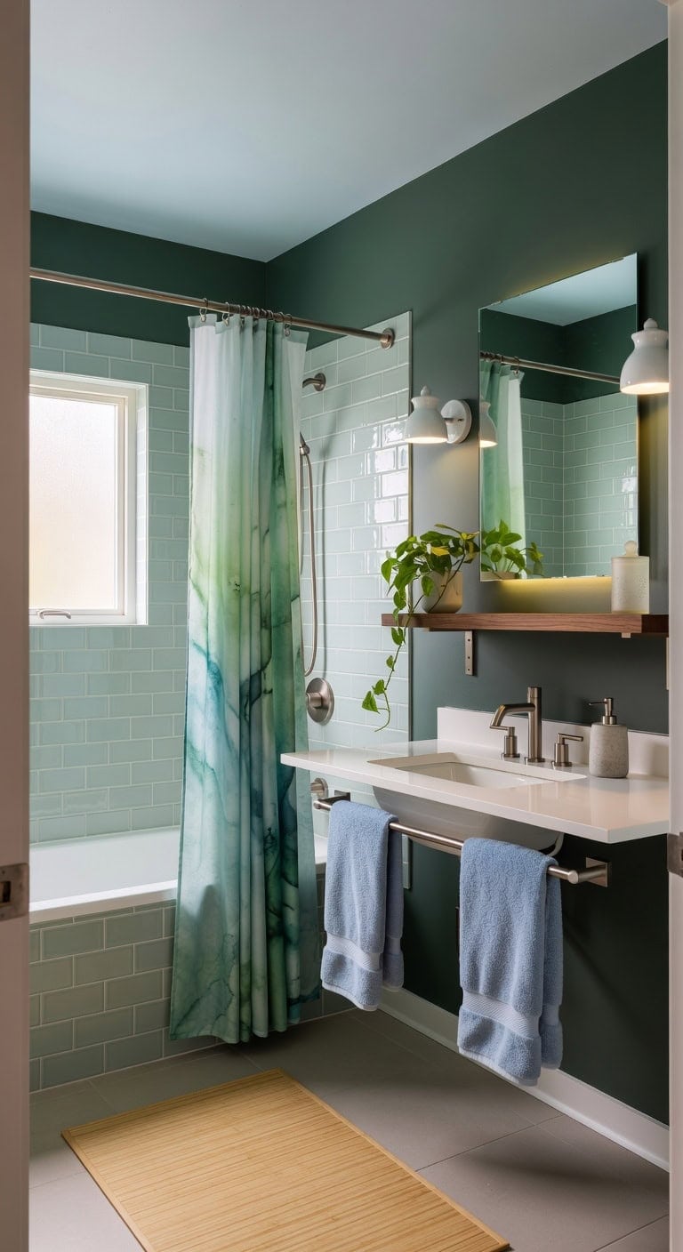 serene green and blue spa
