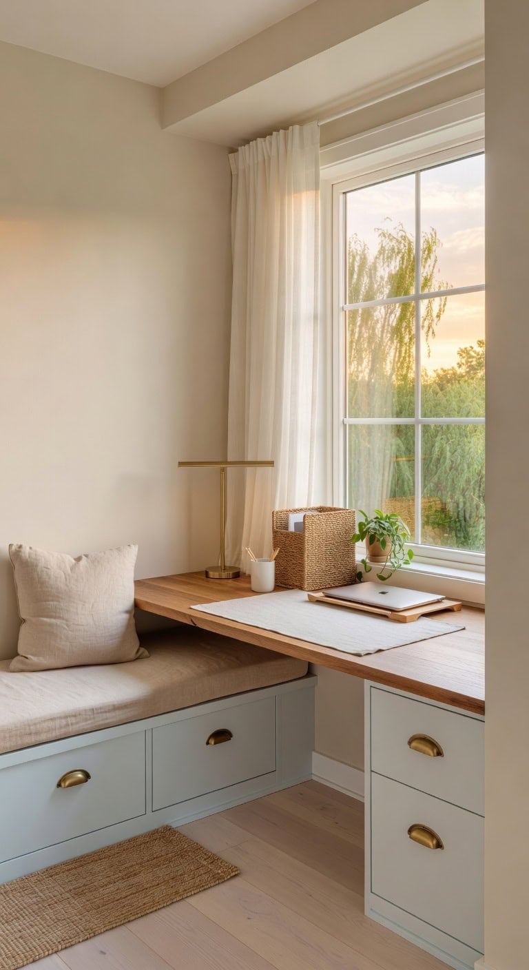 serene workspace with stunning vista