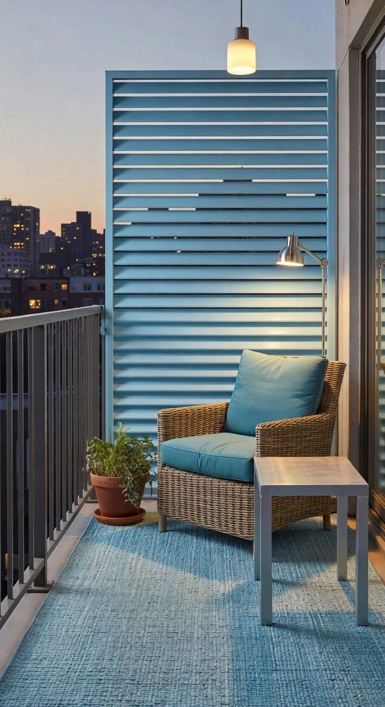 sky blue adjustable metal grille