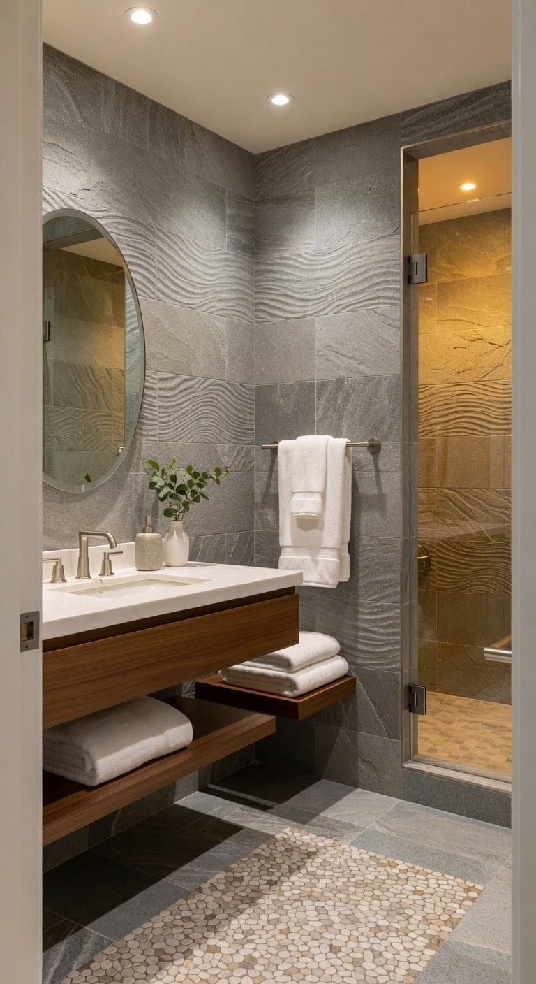 slate gray textured spa sanctuary