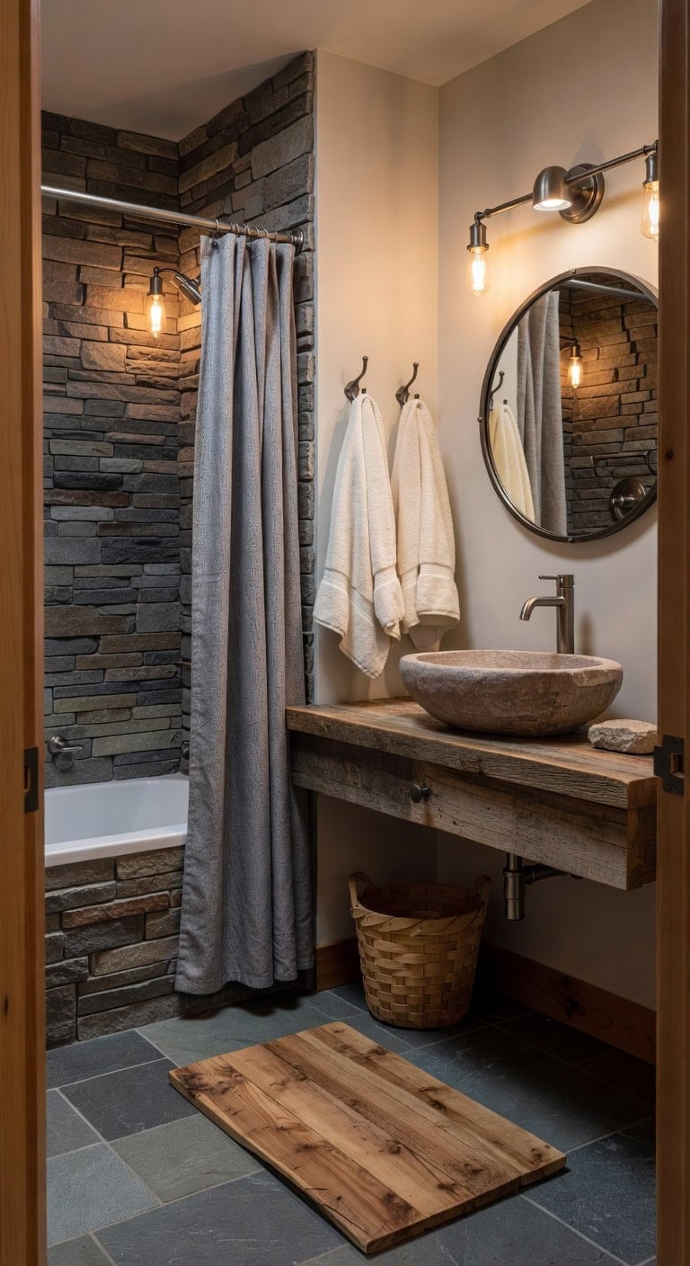 slate grey rustic mountain retreat