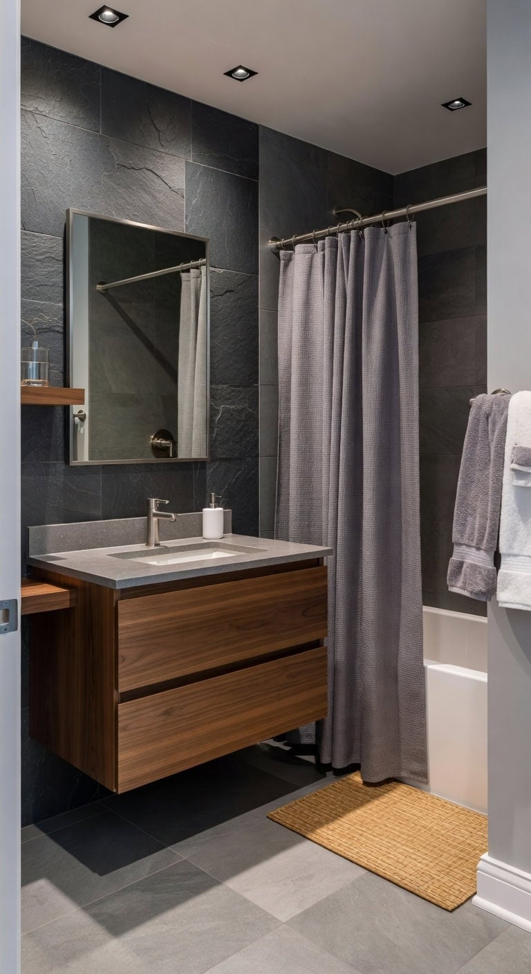 slate spa inspired bamboo accents