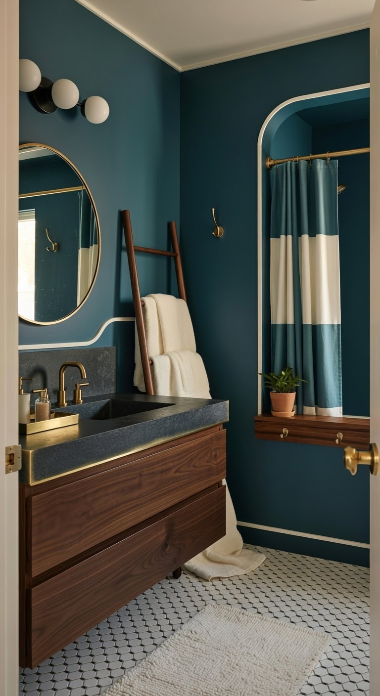 slate walnut brass harmony