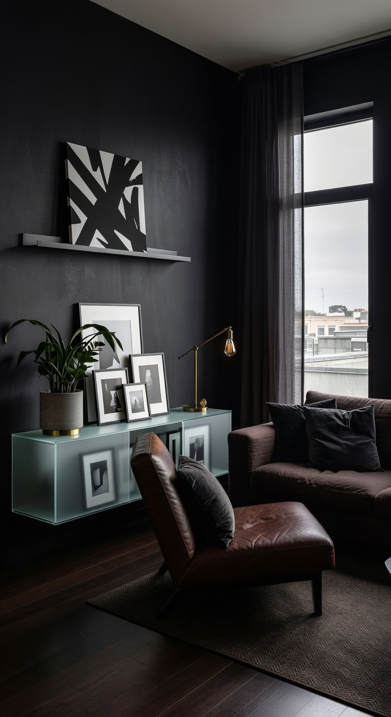 sleek glass concrete monochrome