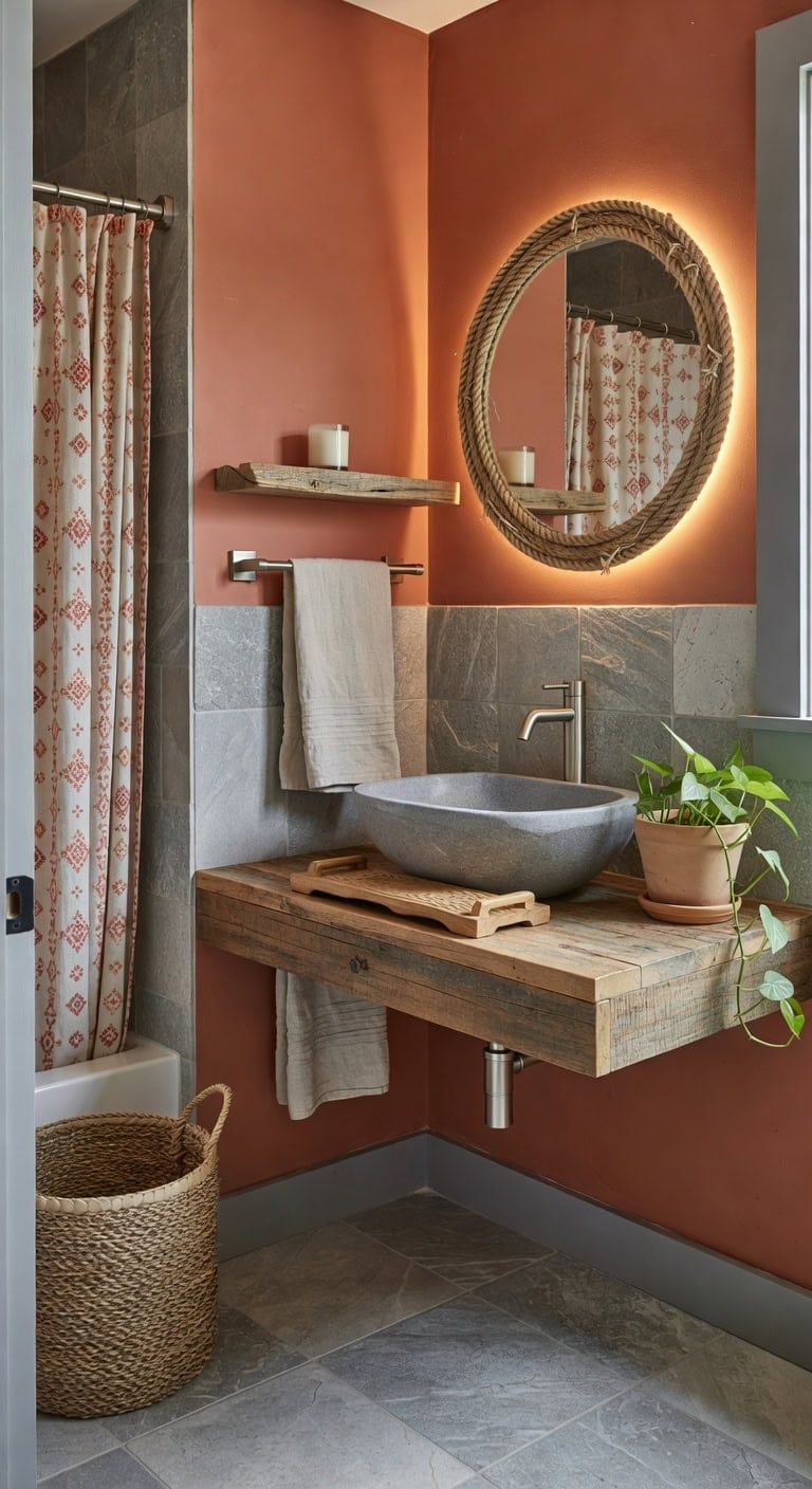 smoothed grey stone sink