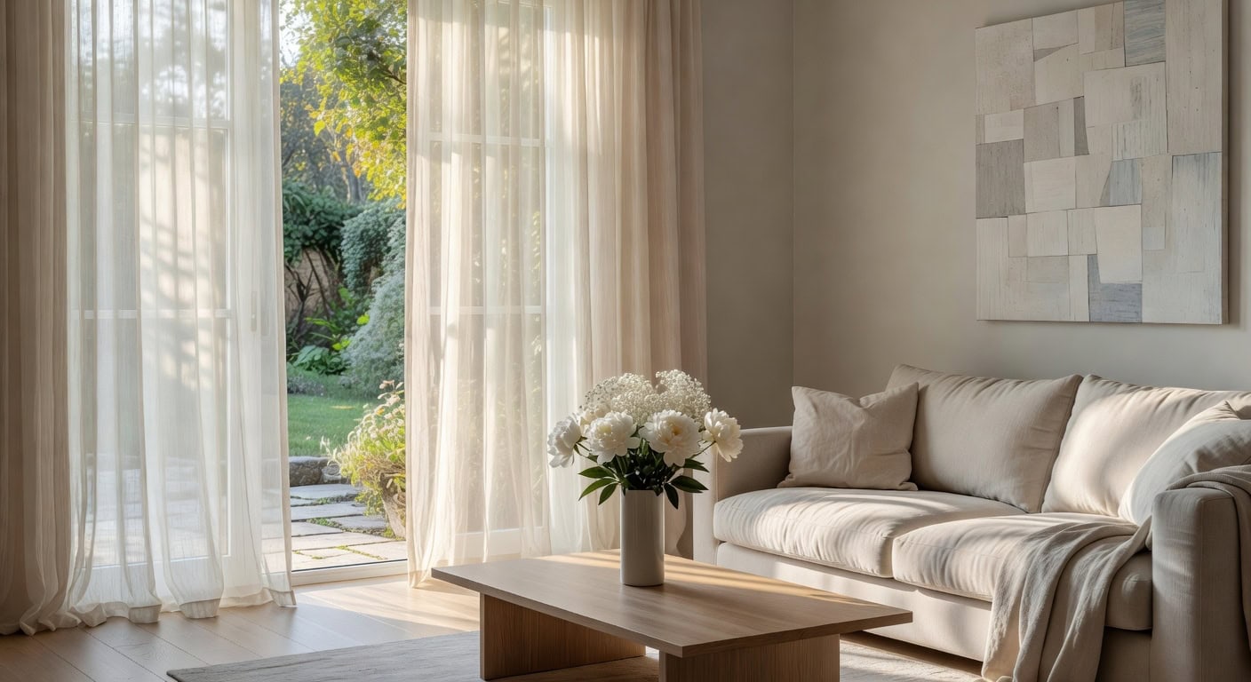 soft breathable light filtering low maintenance curtains