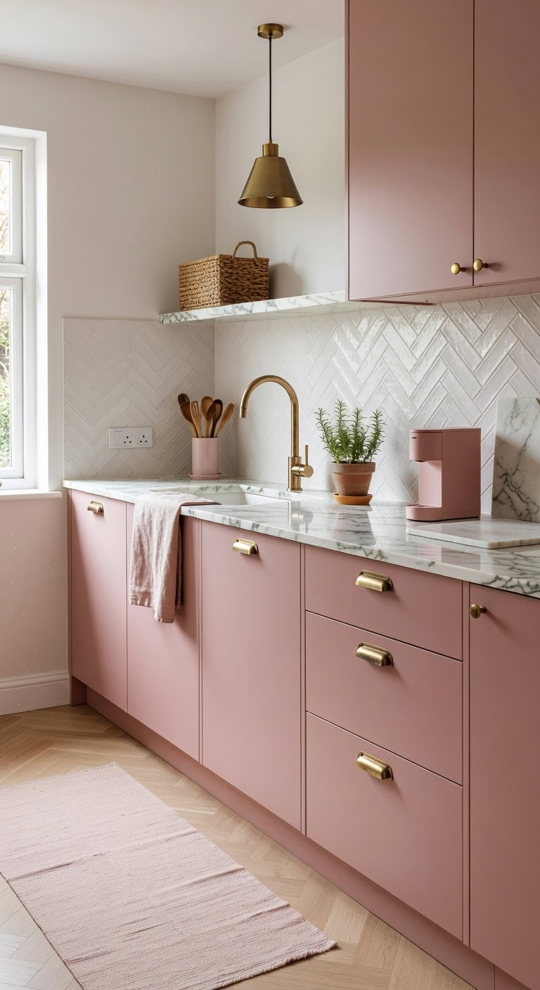 soft matte brass marble