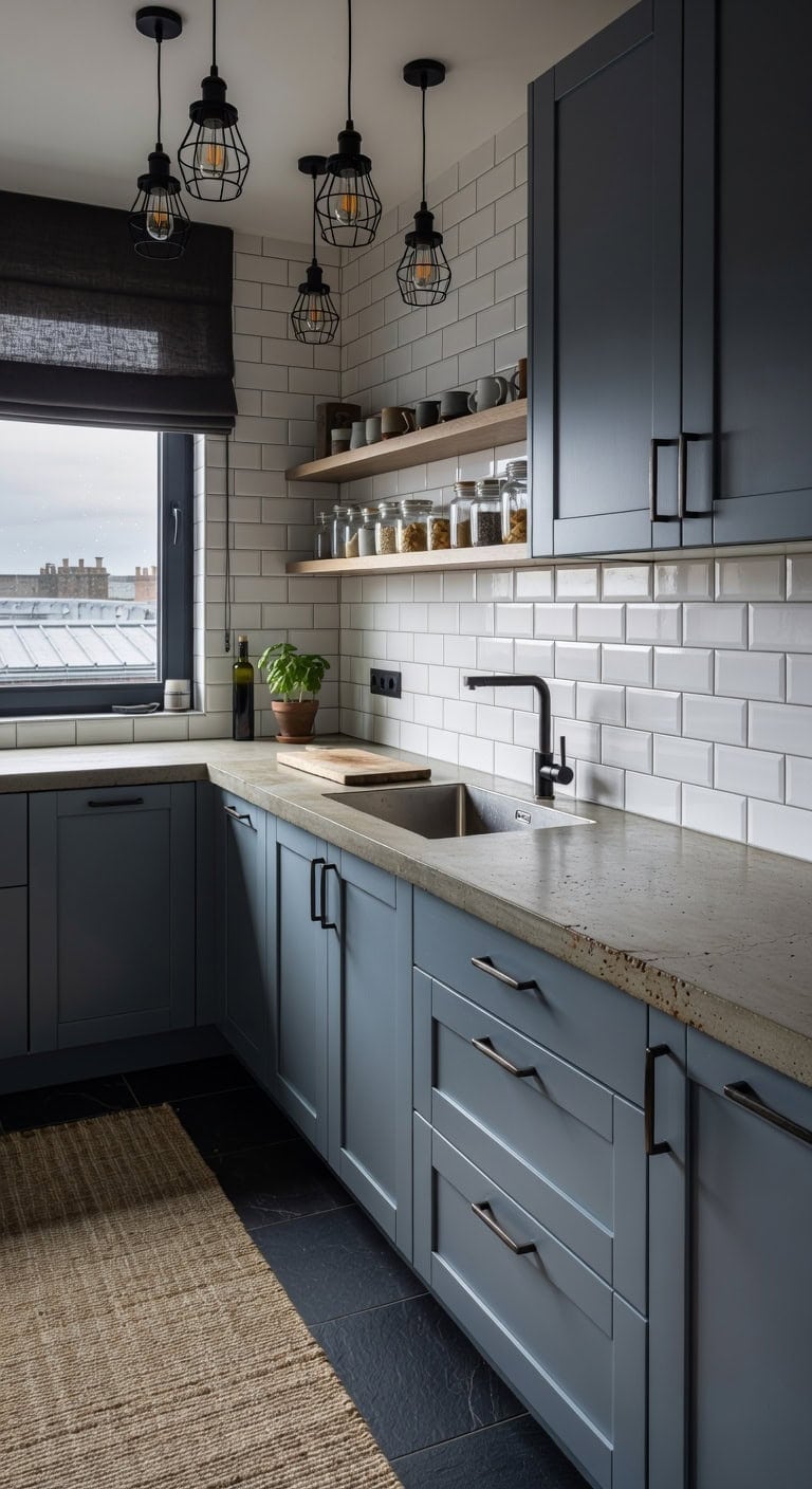 sophisticated industrial kitchen design aesthetic