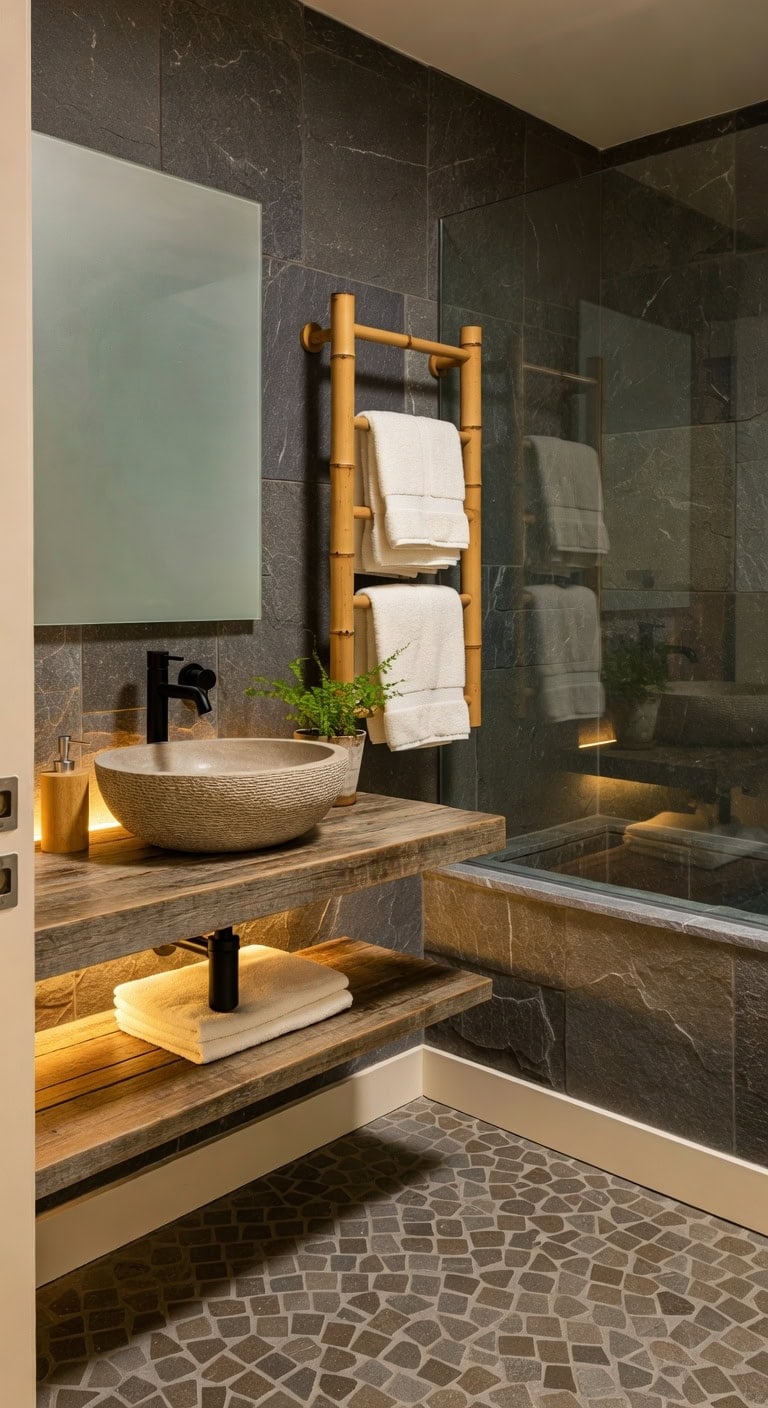 stone bamboo ivory tranquility