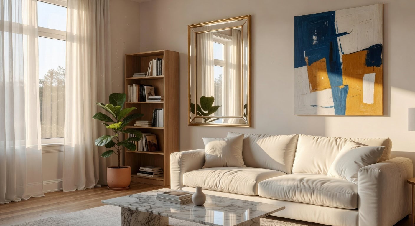 sturdy champagne gold framed beveled mirrors