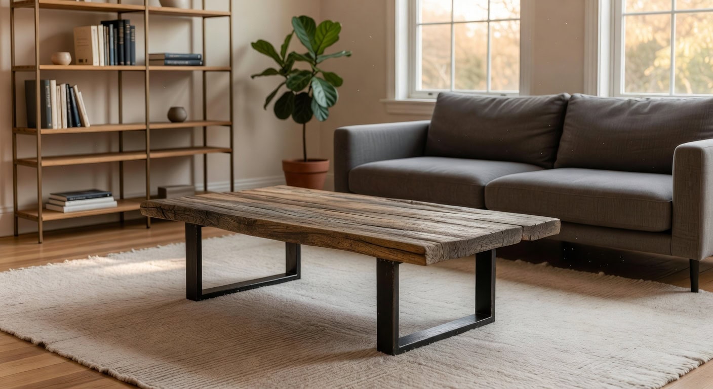 sturdy rust resistant easy to assemble reclaimed wood table