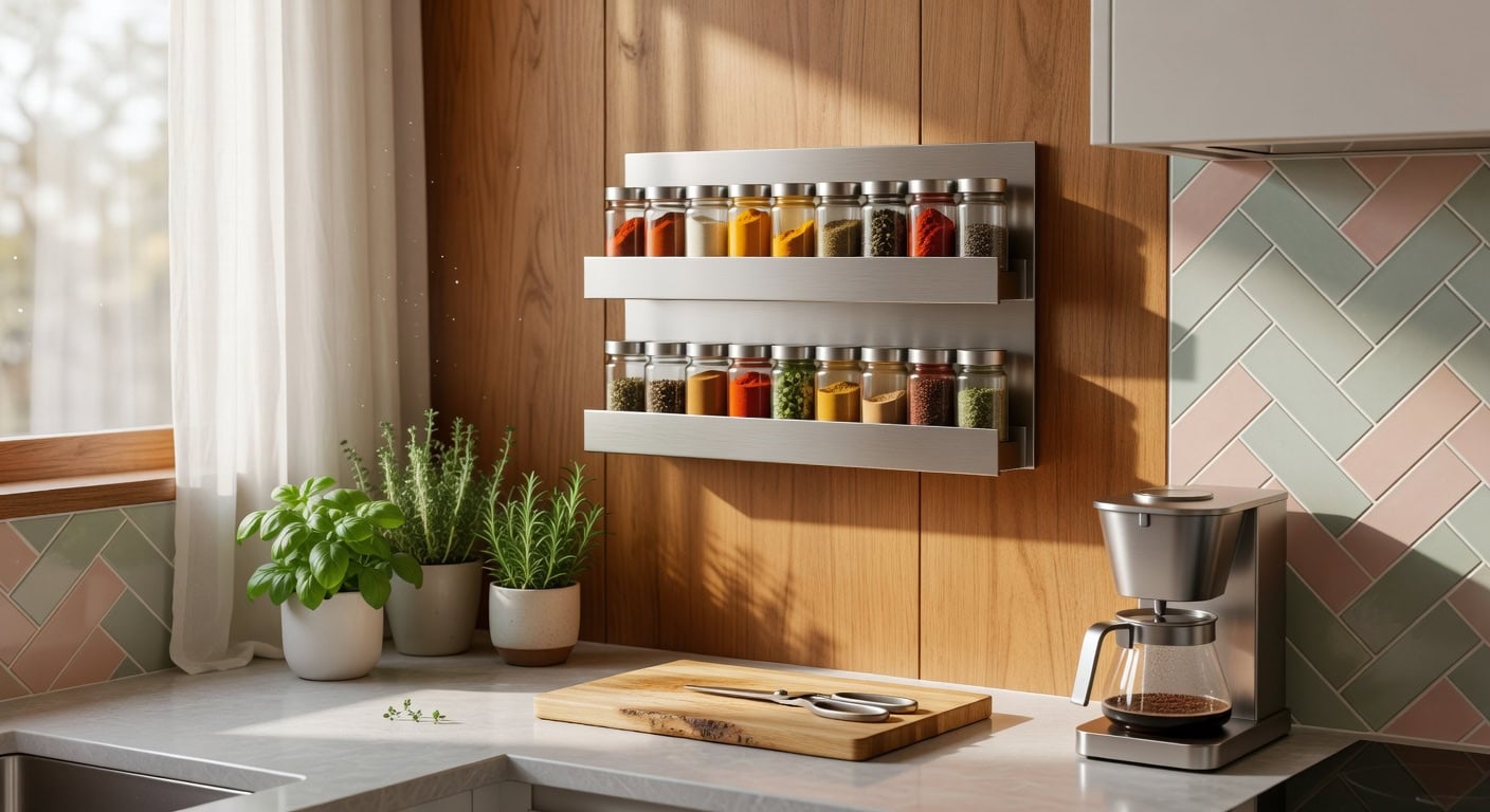 sturdy space saving flexible clear view spice racks