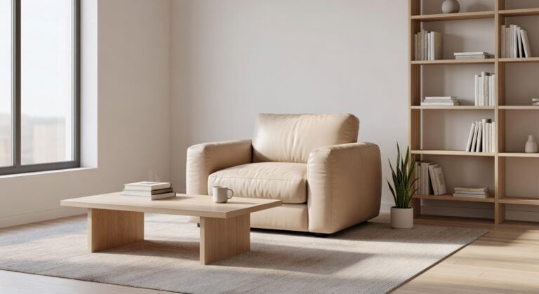 stylish beige leather accent chairs