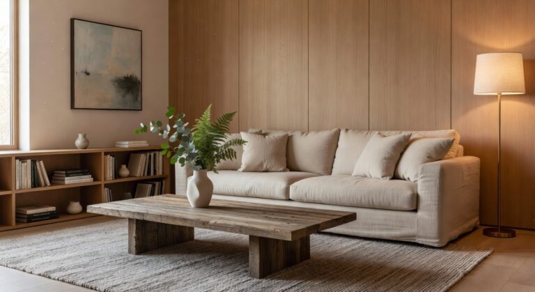 stylish beige linen slipcovered sectionals