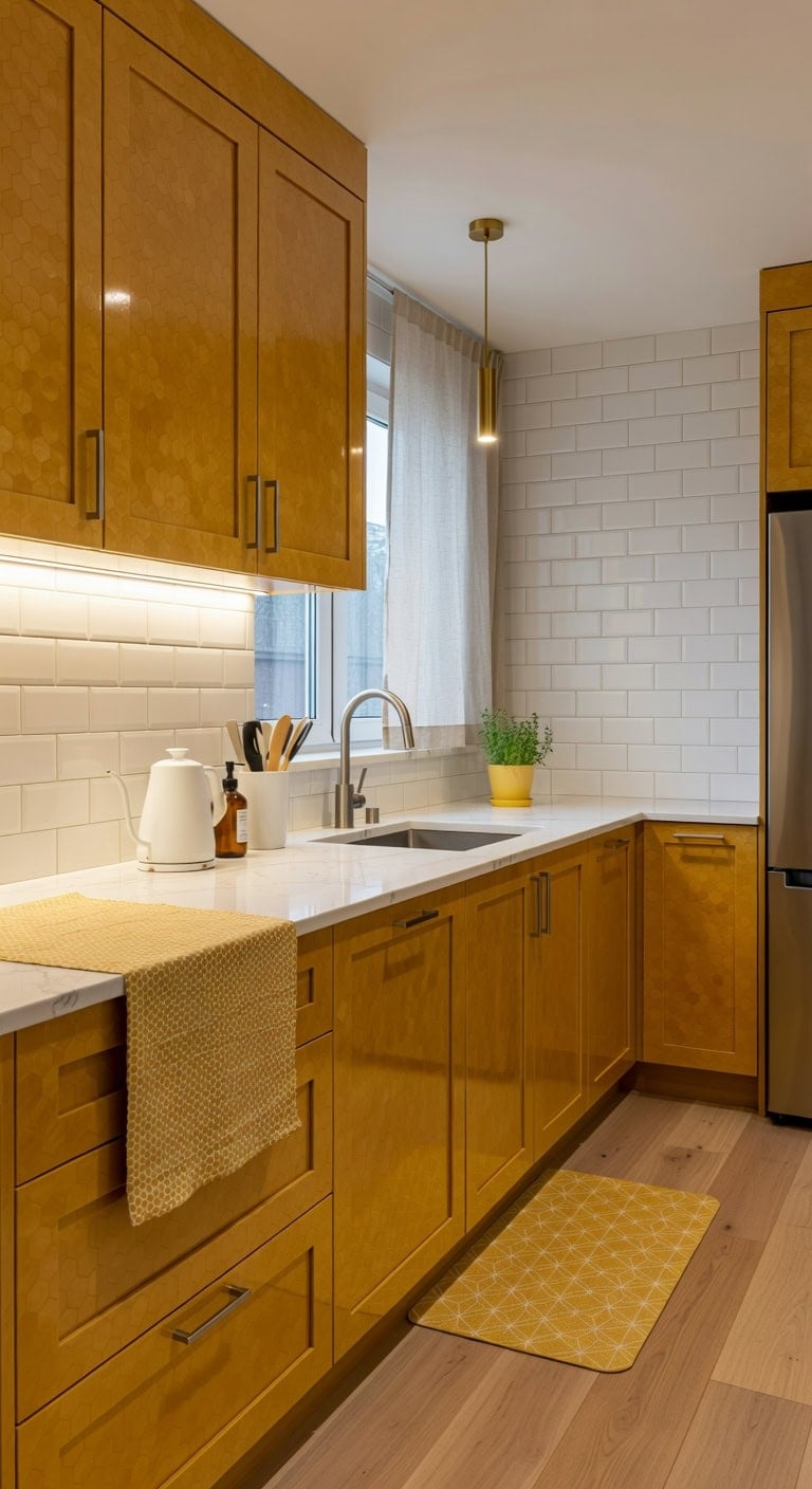 sunny modern warm kitchen transformation