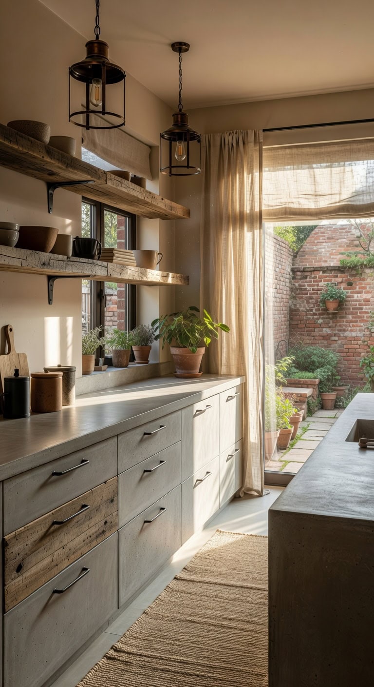 surprisingly chic concrete kitchen cabinets