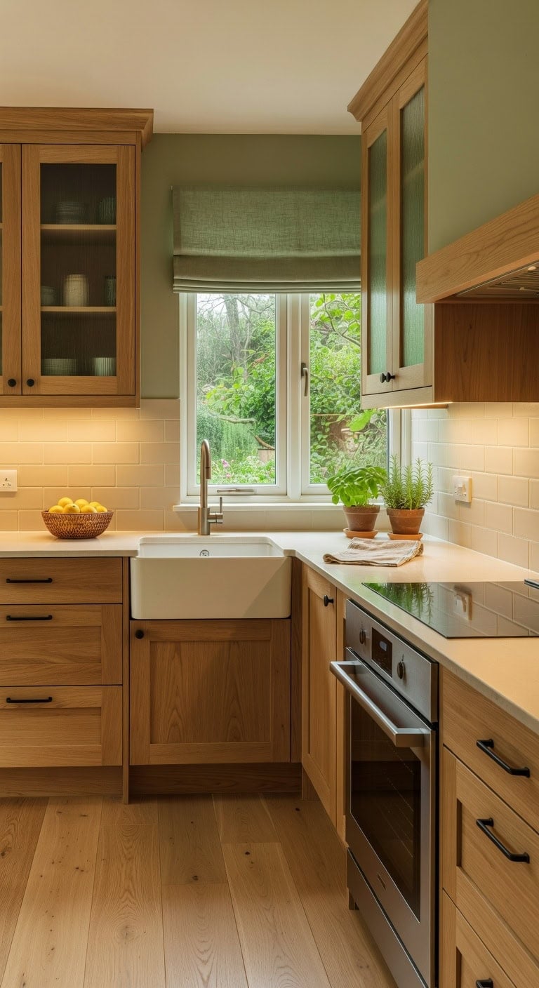 sustainable oak kitchen design