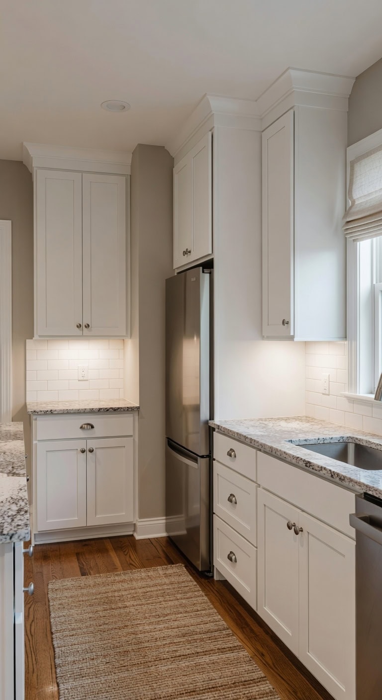 tailored cohesive kitchen cabinet framing