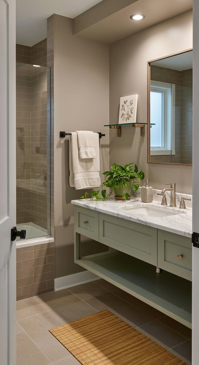 taupe sage bamboo zen