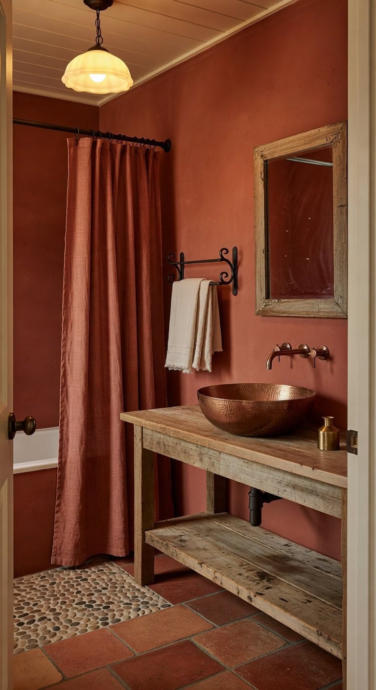 terracotta copper linen farmhouse