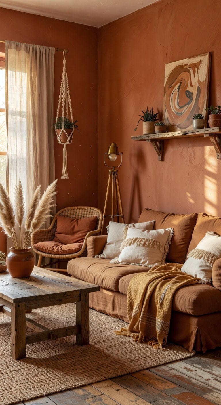 terracotta fringe macram boho