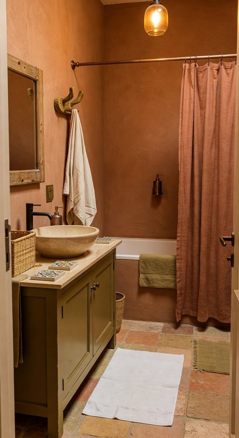 terracotta mediterranean olive accents