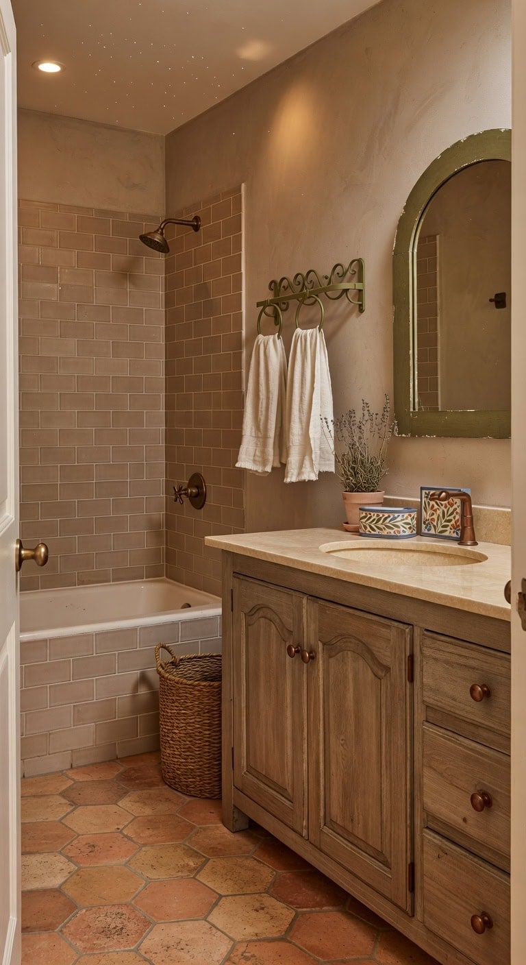 terracotta mediterranean olive accents