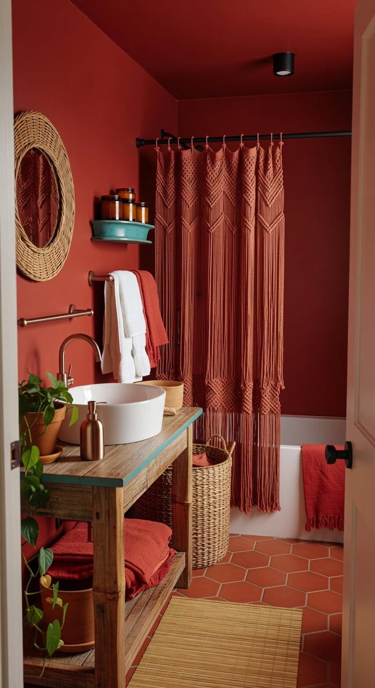 terracotta teal bamboo rose gold
