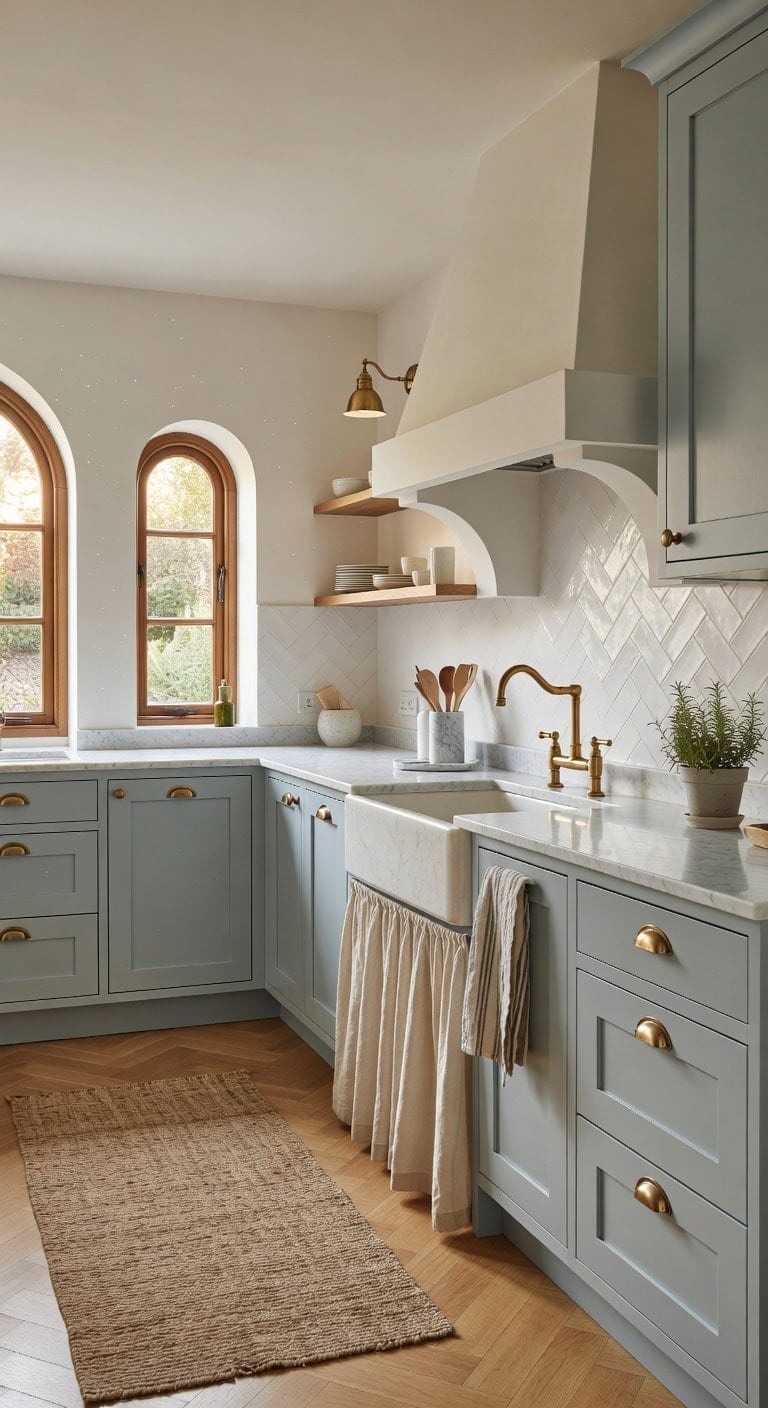 timeless european inspired kitchen aesthetic