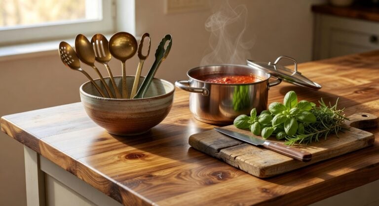 top brass kitchen utensils