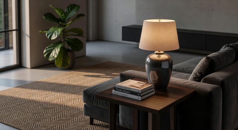 trending navy blue ceramic table lamps