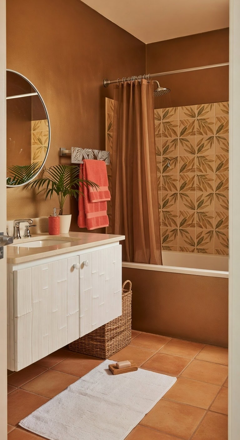 tropical bronze coral bathscape