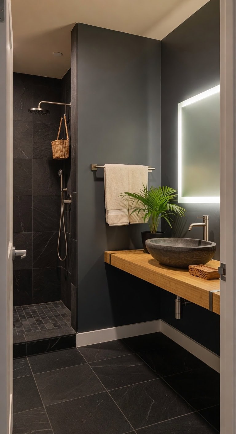 tropical slate bathroom retreat