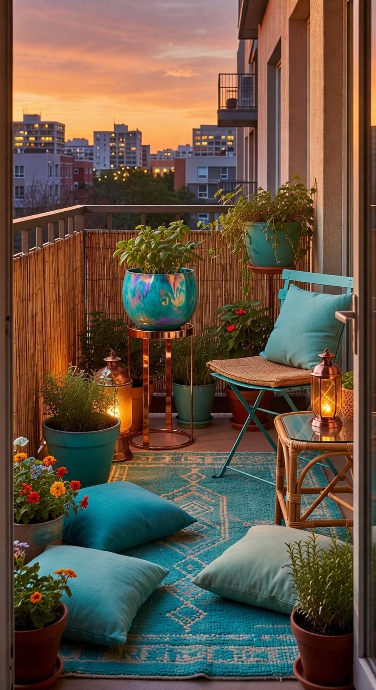 turquoise resin pot retreat