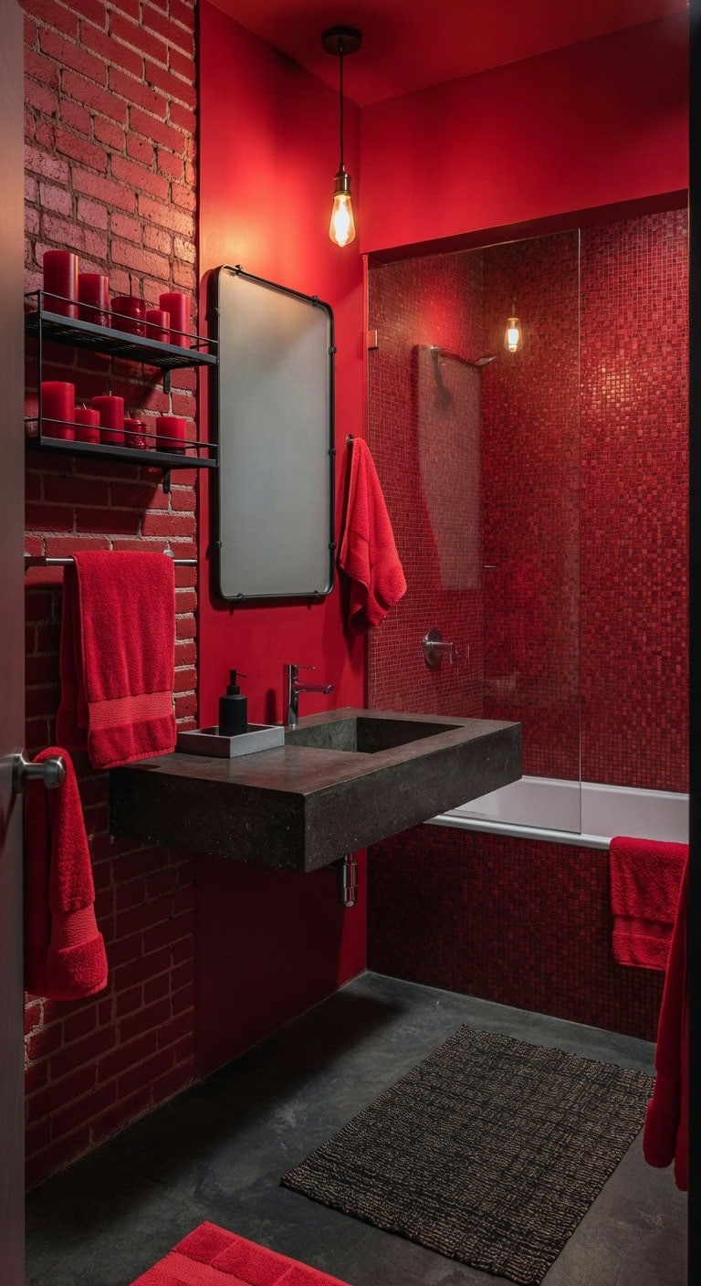 urban grey industrial bathroom finish