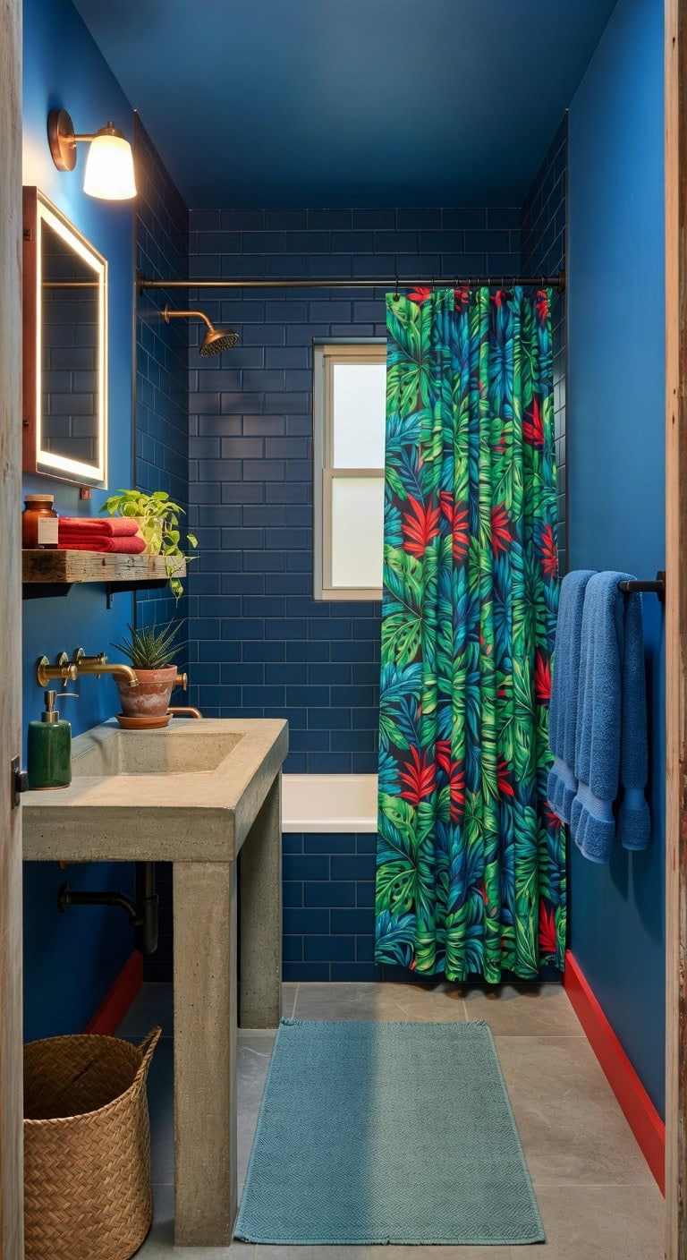 urban jungle bathroom vignette