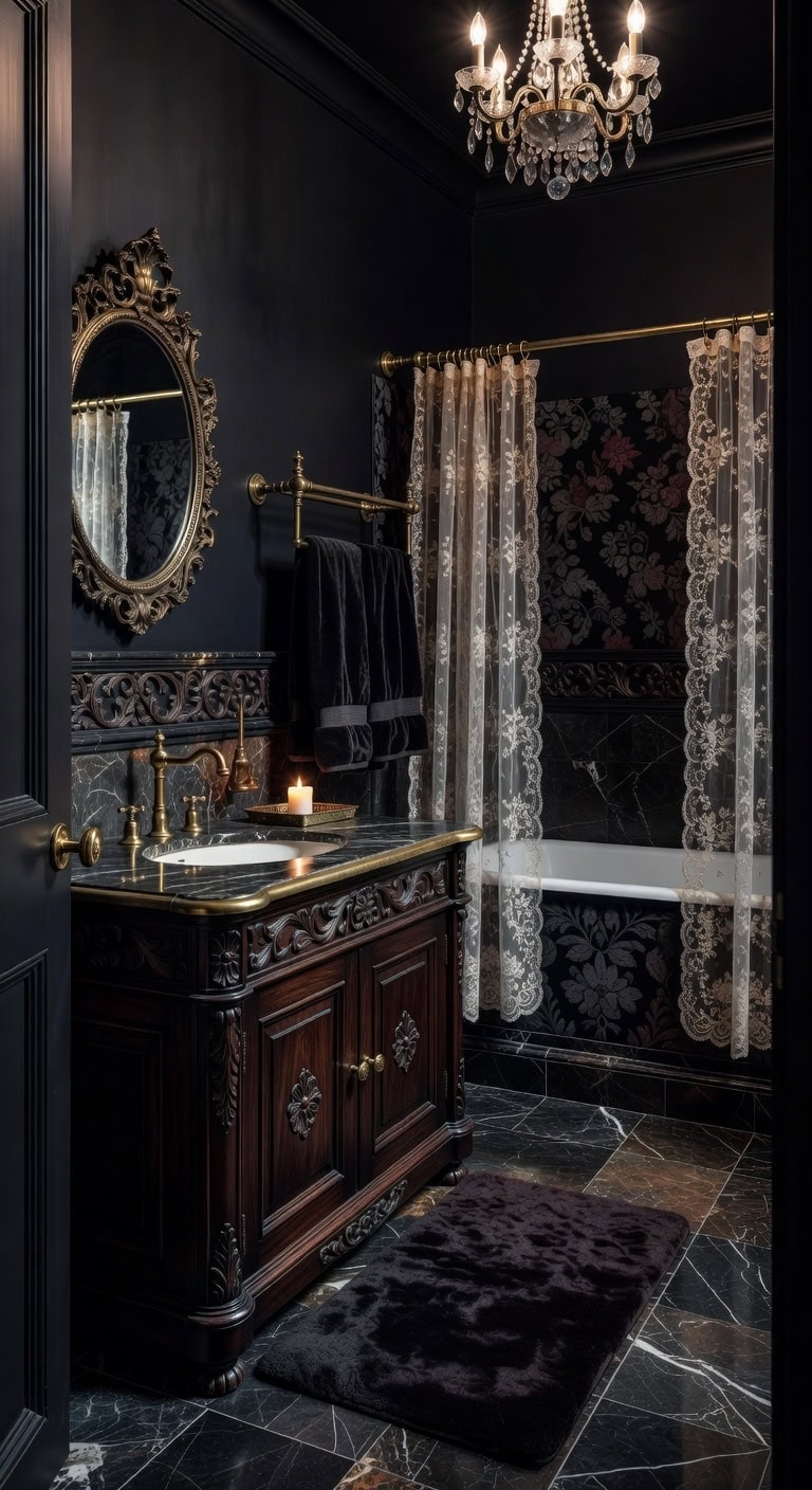 victorian black marble luxury