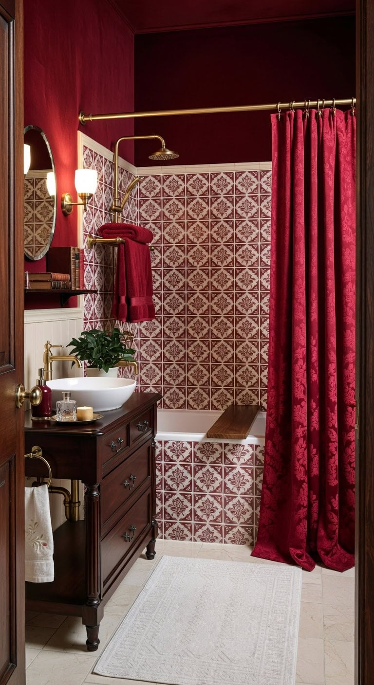 victorian velvet red luxury